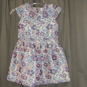 Girls gold floral dress